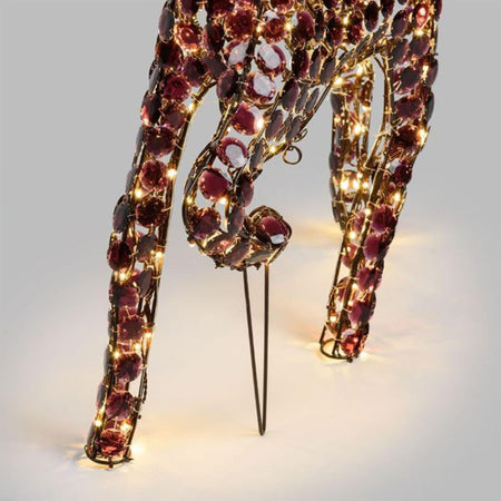 Renna a led marrone luce calda h 85 cm per esterno natale decorazione natalizia