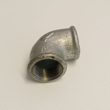 Raccordo FF 1''+1/2'' gomito zincato curva di ghisa malleabile