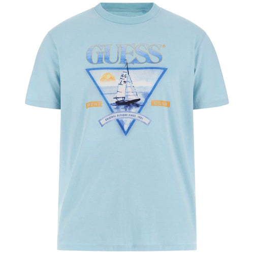Guess t-shirt celeste Yatch M4GI40 K9RM1 T-shirt Guess