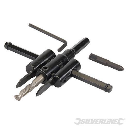 Sega a tazza regolabile per fori in legno cartongesso plastica Silverline Silverline