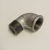 Raccordo MF 1/2'' - 2pz gomito zincato curva di ghisa malleabile