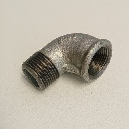 Raccordo MF 1/2'' - 2pz gomito zincato curva di ghisa malleabile