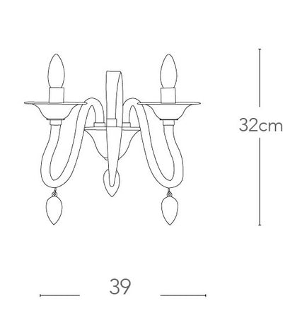 Applique Bianca Acrilico Pendagli Gocce Lampada da Parete Moderna E14