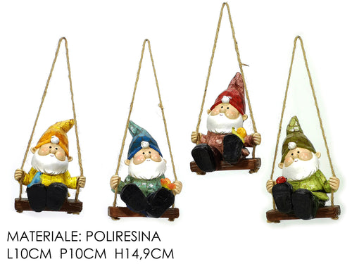 Personaggi Su Altalena 10x10xH14,9 cm