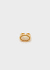 Anello ovale oro con pietre clear