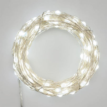 Luci di natale catena con 300 Maxi-Micro Led e filo in metallo per interno ed esterno