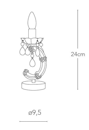 Lumetto Moderno Acrilico Trasparente Pendagli Gocce Lampada da Tavolo E14