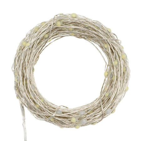 Luci di natale catena con 200 Maxi-Micro Led e filo in metallo per interno ed esterno 20 mt