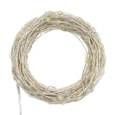 Luci di natale catena con 300 Maxi-Micro Led e filo in metallo per interno ed esterno