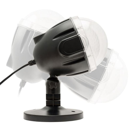 Proiettore natalizio led nevicata fiocco di neve natale disegno movimento luce fredda esterno