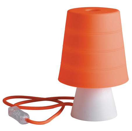 Lampada da tavolo originale in silicone color arancio 40 watt E14