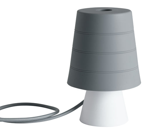 Lampada da tavolo originale in silicone color grigio 40 watt E14