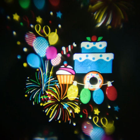 Set 6 film proiettore natalizio led colorati oscar natale disegno movimento luce fredda esterno