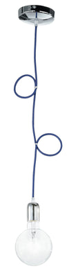 Pendente originale di colore blu 60 watt E27
