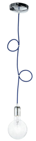 Pendente originale di colore blu 60 watt E27
