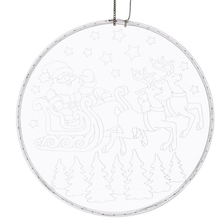 Babbo natale luminoso effetto neon con led addobbi natalizi per esterno