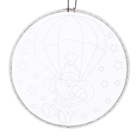 Babbo natale luminoso effetto neon con led addobbi natalizi per esterno