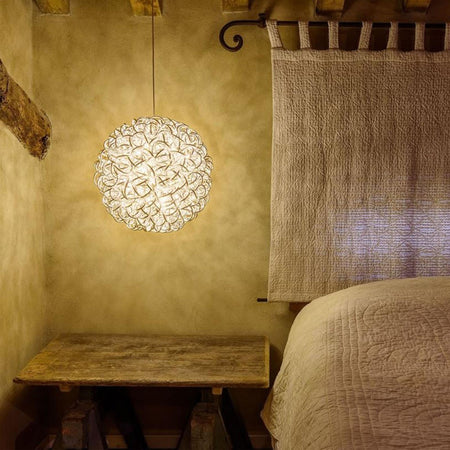 Sfera sfere alluminio argento 100 led 40 cm luce calda decorazione natale nataliza