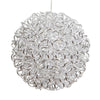 Sfera sfere alluminio argento 100 led 40 cm luce calda decorazione natale nataliza