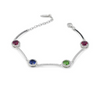 Boccadamo  - Bracciale con cristalli rossi, blu, verde e inserti di zirconi