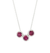 Boccadamo  -  Collana con cristalli pendenti circolari rubino e zirconi