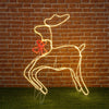 Renna luminosa di natale con tubo a led luce calda per esterno 120 cm addobbi natalizi