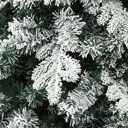 Albero di natale innevato "Alaska" in PE Effetto Real Touch + Flock