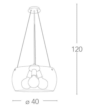 Lampadario Sospeso Circolare Moderno Vetro Bianco Interno E27