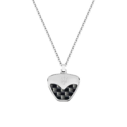 Collana MASERATI uomo acciaio / fibra di carbonio
