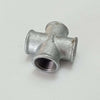 Raccordo FFFF 1/2'' croce raccordo a 4 vie di ghisa zincata malleabile