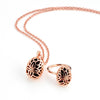 Tsars Collection - COLLANA WINDROSE IN ARGENTO ROSA E ONICE