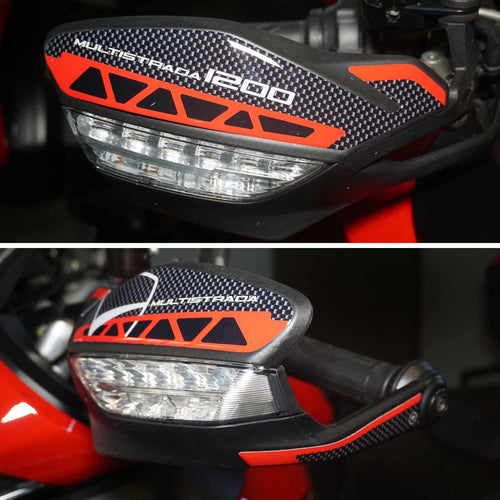 Adesivi 3D Protezioni paramani compatibili con Ducati Multistrada 1200 2015-2018
