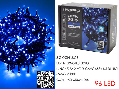 96 Luci Led Blu Per Esterno