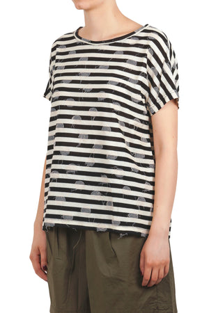 MAMA B Mama B - T-shirt - 451823 - Nero/Latte da donna