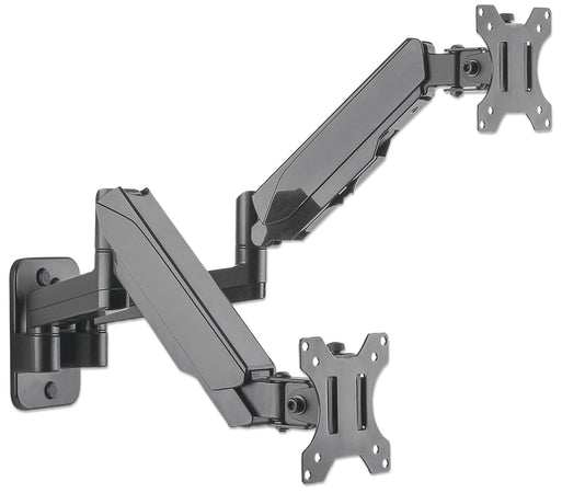 Staffa a Muro con Molla a Gas per due Monitor 17-32''
