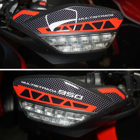 Adesivi 3D Protezioni paramani compatibili con Ducati Multistrada 950 2017-2021