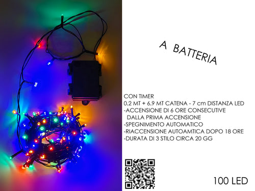 Catena Multicolor 100 Led per Esterno