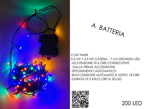 Catena Multicolor 200 Led per Esterno