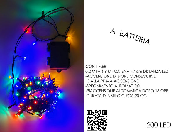 Catena Multicolor 200 Led per Esterno