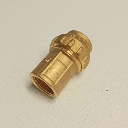 Raccordo F 20x1/2 niples in ottone filettato femmina con tenuta O-ring ed ogiva in ottone