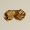 Raccordo 20x20 gomito di giunzione in ottone con tenuta O-ring ed ogiva in ottone