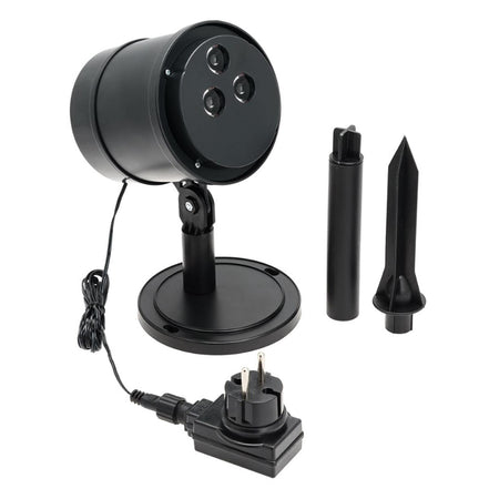 Proiettore a led per esterno ed interno Babbo Natale con Slitta decorazione natalizia