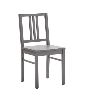 MOBILI 2G - Set 2 sedie legno shabby grigio seduta legno L.43 H.87 P.48