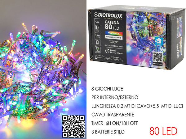 Catena 80 Led per esterno Multicolor
