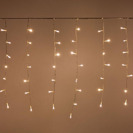 Tenda luminosa 132 led luci di Natale cascata da esterno luce calda