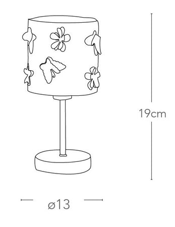 Abat Jour Moderna Acciao Intaglio Fiori Farfalle Lampada da Tavolo Moderna E14
