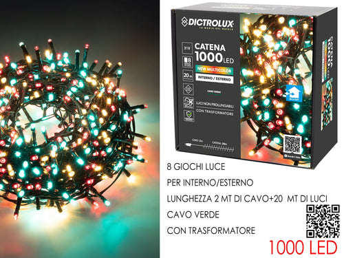 1000 Luci Led New Multicolor per Esterno