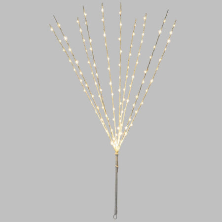 Luci di natale micro led ramo sferico decorazione bianco 120 led luce calda 75 cm esterno
