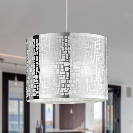 Lampadario a Sospensione Circolare Acciaio Intaglio Laser Moderno E27