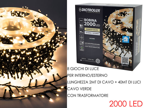 Bobina 2000 led - bianco caldo